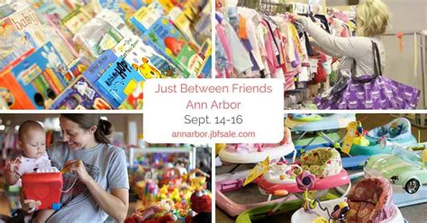 There will be thousands of gently used items like toys, kids&x27; clothes, baby gear, books, shoes and more. . Just between friends ann arbor